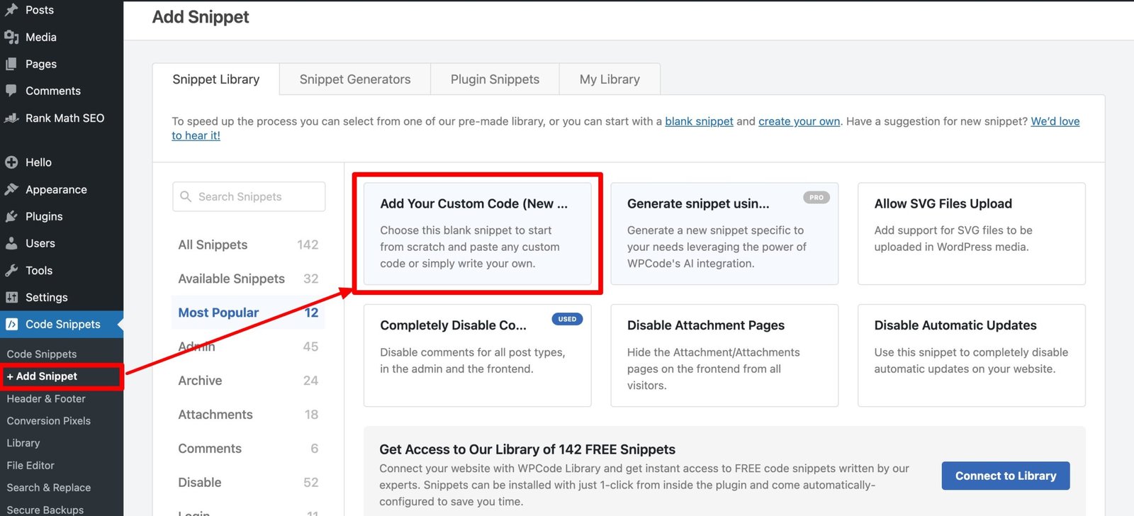 Step-by-step process using WPCode → Add Snippet to correctly place AMP Auto Ads code