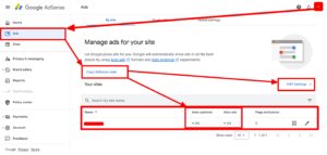 Copy and paste the AdSense code in between the head tags of your wordpress website