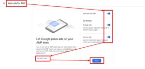 Step-by-step process using WPCode → Add Snippet to correctly place AMP Auto Ads code