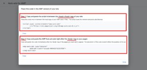 Step-by-step process using WPCode → Add Snippet to correctly place AMP Auto Ads code